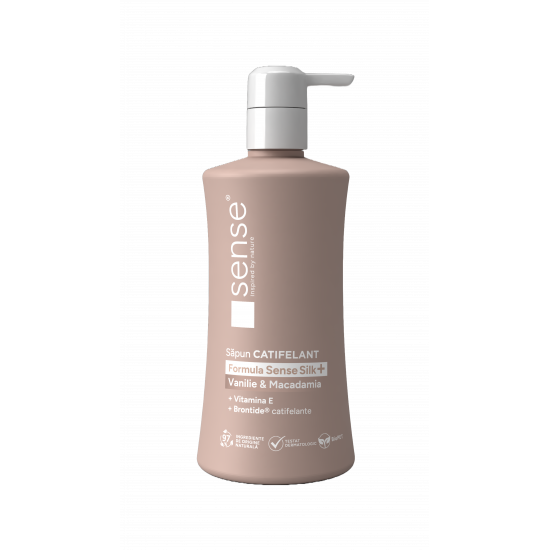 Sapun Lichid Gel, SenseSilk+, Vanilie & Macadamia, 330ml – SENSE