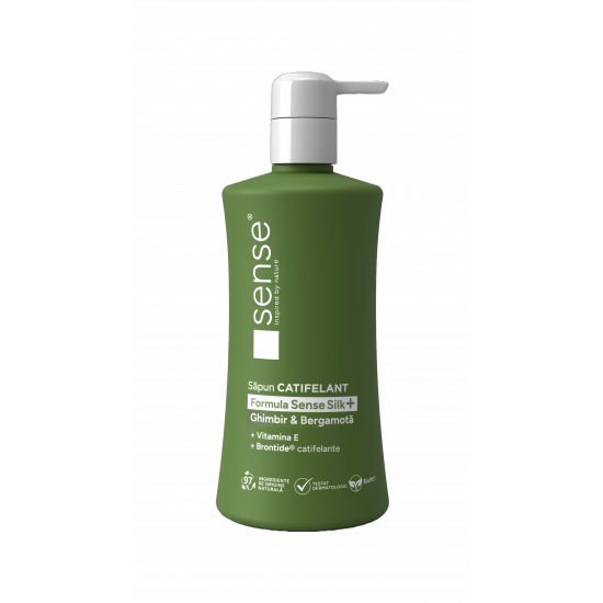 Sapun Lichid Gel, SenseSilk+, Ghimbir & Bergamota, 330ml – SENSE