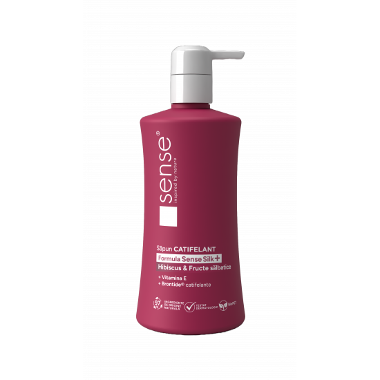 Sapun Lichid Gel, SenseSilk+, Hibiscus & Fructe Salbatice, 330ml – SENSE