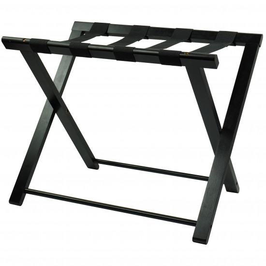 Suport de bagaj fara spatar ALPHA, facut din bamboo (culoare neagra) 