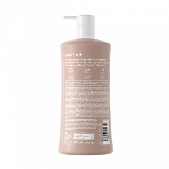Sapun Lichid Gel, SenseSilk+, Vanilie & Macadamia, 800ml – SENSE