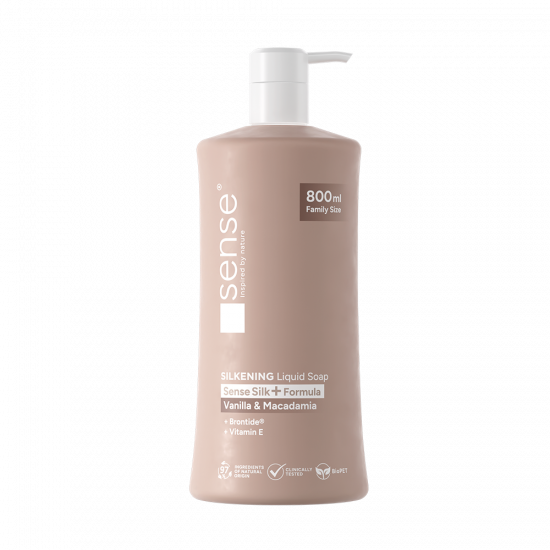 Sapun Lichid Gel, SenseSilk+, Vanilie & Macadamia, 800ml – SENSE