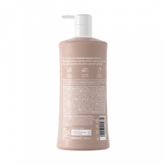 Gel de Dus CentellaSilk+, Vanilie & Macadamia, 800ml – SENSE