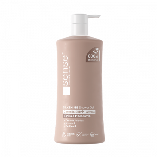 Gel de Dus CentellaSilk+, Vanilie & Macadamia, 800ml – SENSE