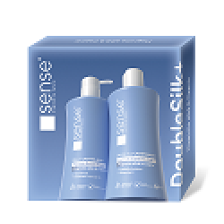 Set Cadou DoubleSilk+ Magnolie alba & Casmir, Sapun lichid gel 330ml & Gel de dus 330ml – SENSE
