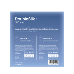Set Cadou DoubleSilk+ Magnolie alba & Casmir, Sapun lichid gel 330ml & Gel de dus 330ml – SENSE