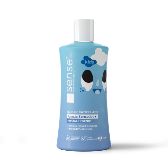 Spumant de baie Sensetiv+, Albastru, Copii, Hipoalergenic, 330ml – SENSE KIDS