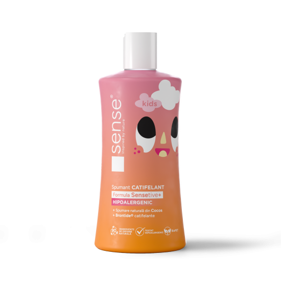 Spumant de baie Sensetiv+, Roz, Copii, Hipoalergenic, 330ml – SENSE KIDS