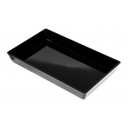 Tavita neagra rectangulara inalta 230x140x30 mm