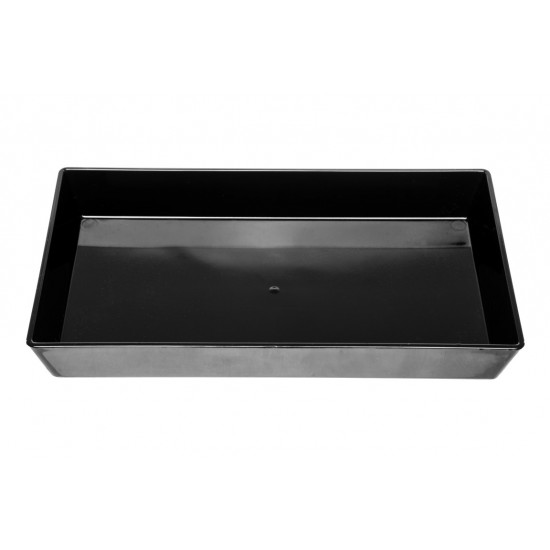 Tavita neagra rectangulara inalta 230x140x30 mm