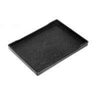 Tavita neagra rectangulara ingusta 215x155 mm