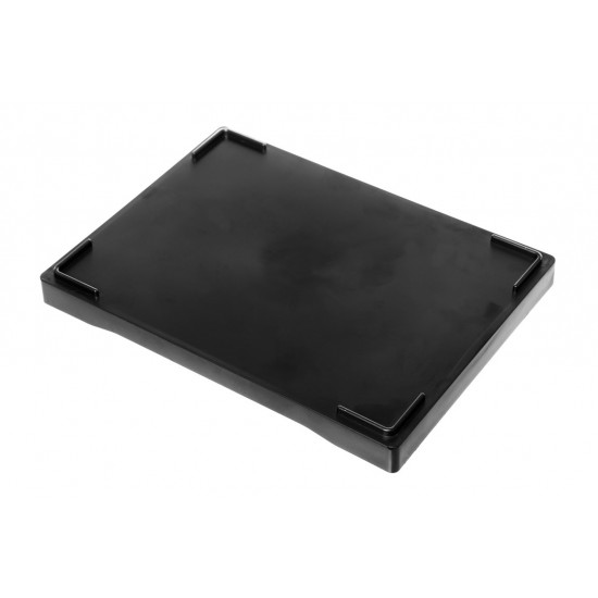 Tavita neagra rectangulara ingusta 215x155 mm