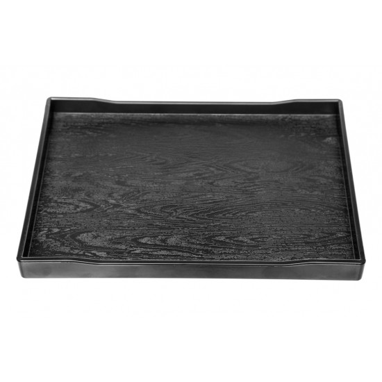 Tavita neagra rectangulara ingusta 215x155 mm