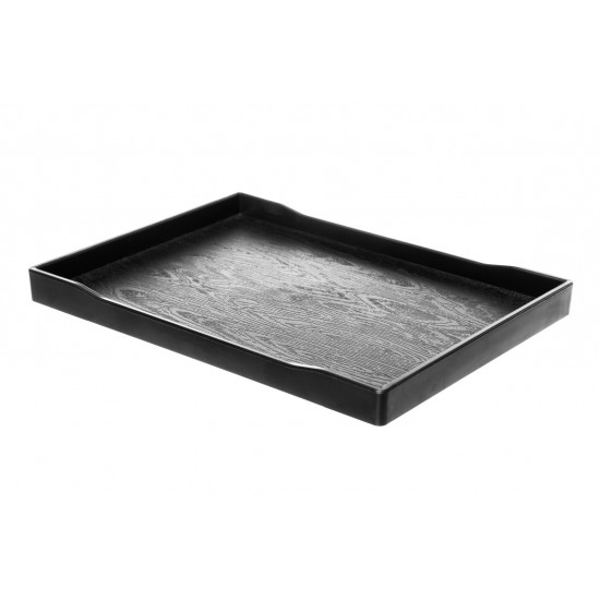 Tavita neagra rectangulara ingusta 215x155 mm