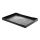 Tavita neagra rectangulara ingusta 215x155 mm