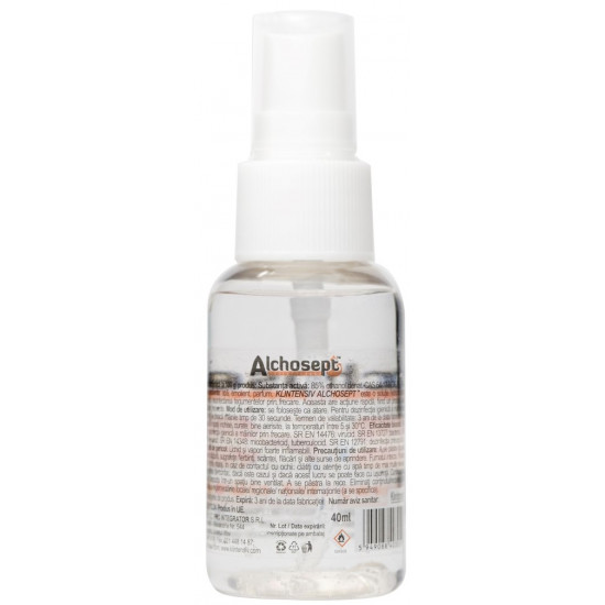Dezinfectant maini antibacterian virucid 85% alcool, Alchosept 40ml