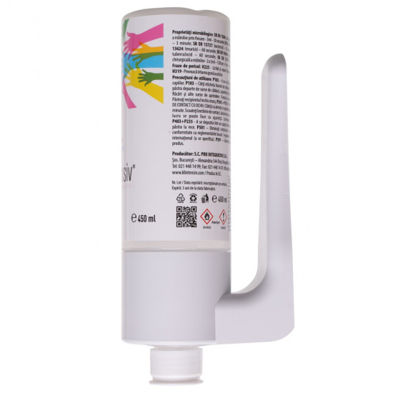 Dispenser Dezinfectant de maini antibacterian virucid 85% etanol, Klintesiv 450 ml 