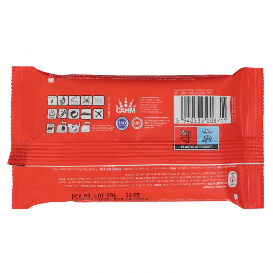 Servetele umede antibacteriene pentru maini, 15 bucati/pachet, Sense -Cool&Clean